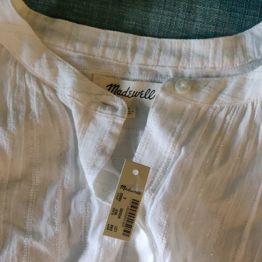 Madewell NWT button-down peasant shirt